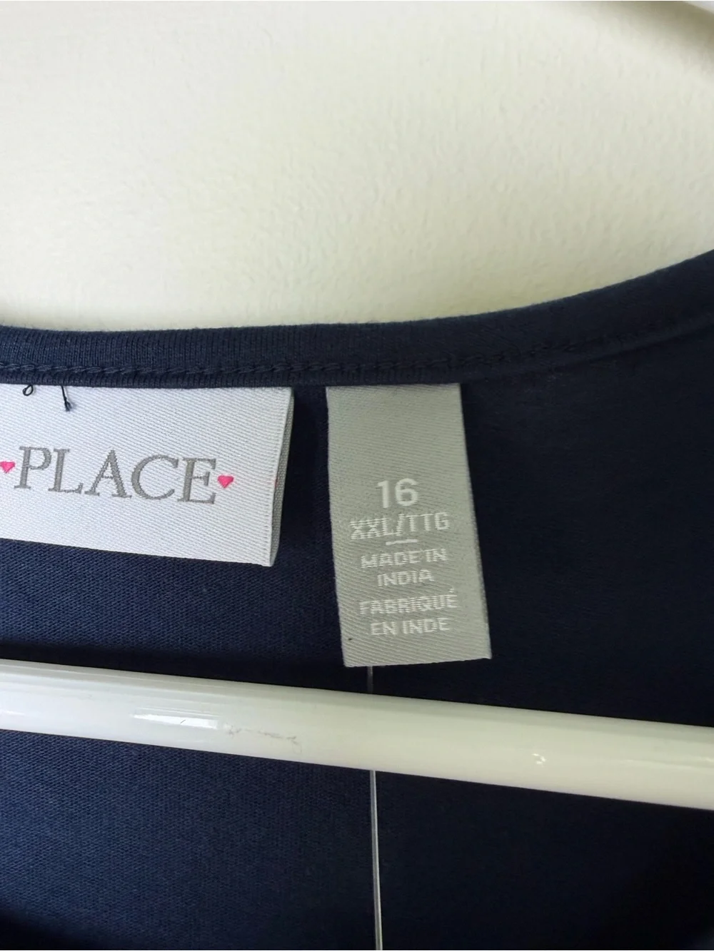 THE CHILDRENS PLACE Girls Size 16 XXL/TTG Navy & Plaid Dress